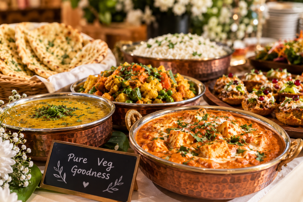 elegant indian vegetarian buffet